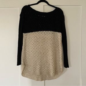 Black and cream sweater